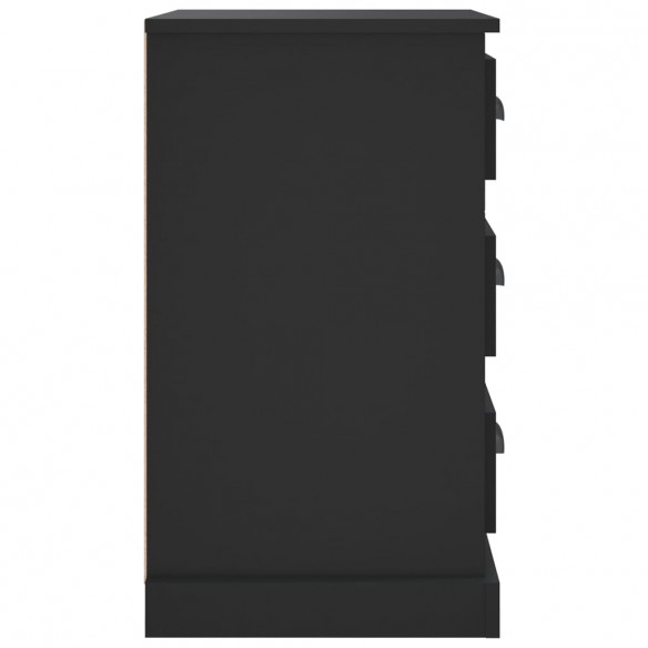 Table de chevet noir 39x39x67 cm bois d’ingénierie