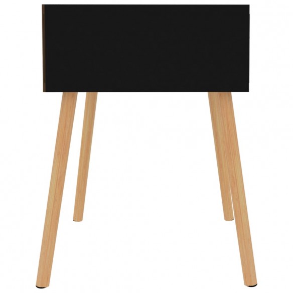 Table de chevet Noir brillant 40x40x56 cm Aggloméré