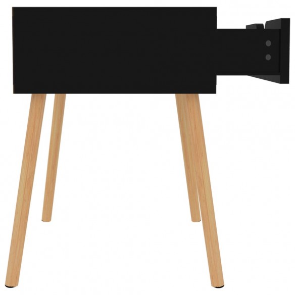 Table de chevet Noir brillant 40x40x56 cm Aggloméré