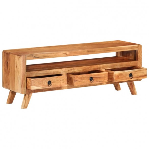 Meuble TV 110x30x40 cm Bois d'acacia massif