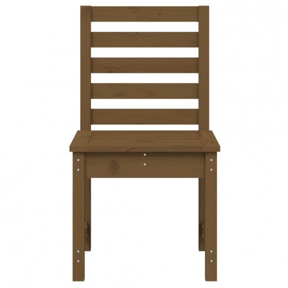 Chaises de jardin 2 pcs marron miel bois massif de pin