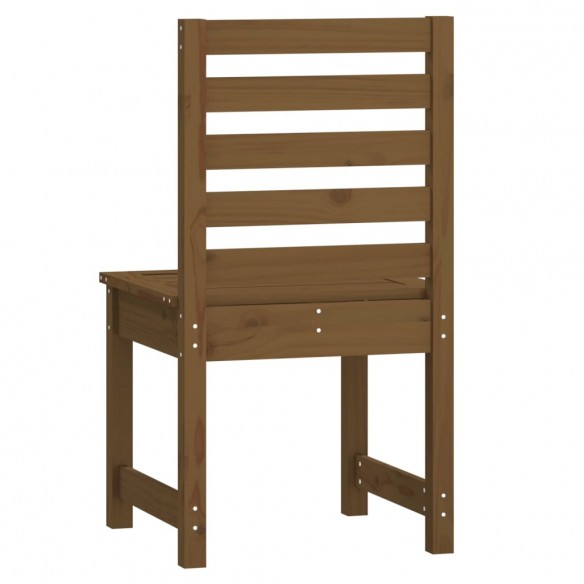 Chaises de jardin 2 pcs marron miel bois massif de pin