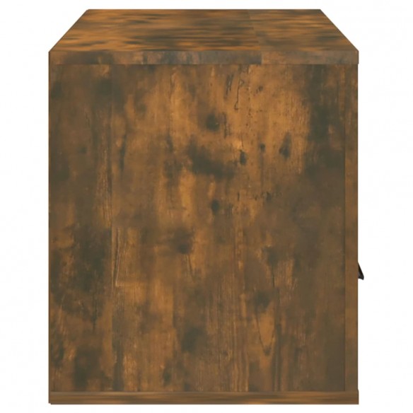 Meuble TV Chêne fumé 100x35x40 cm Bois d'ingénierie