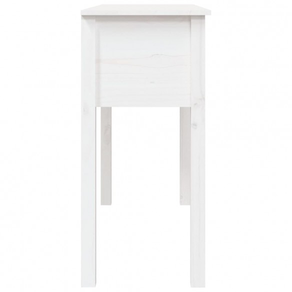 Table console Blanc 100x35x75 cm Bois massif de pin