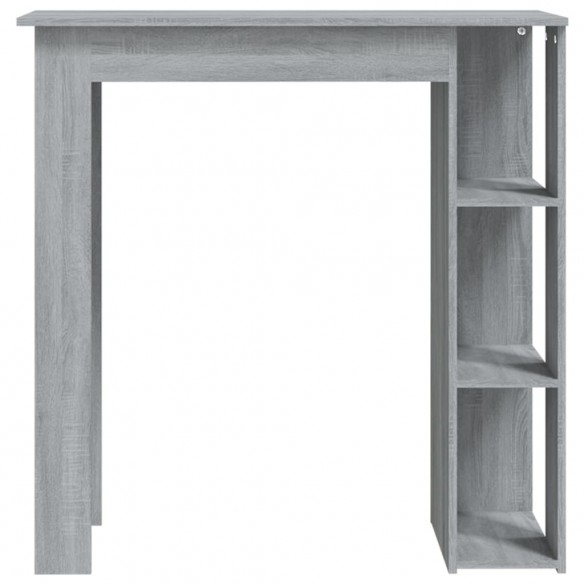 Table de bar avec étagère Sonoma gris 102x50x103,5 cm Aggloméré