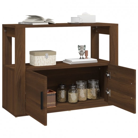 Buffet Chêne marron 80x30x60 cm Bois d'ingénierie