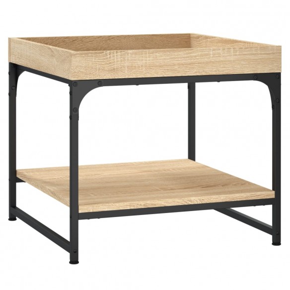 Table basse chêne sonoma 49,5x49,5x45 cm bois d'ingénierie