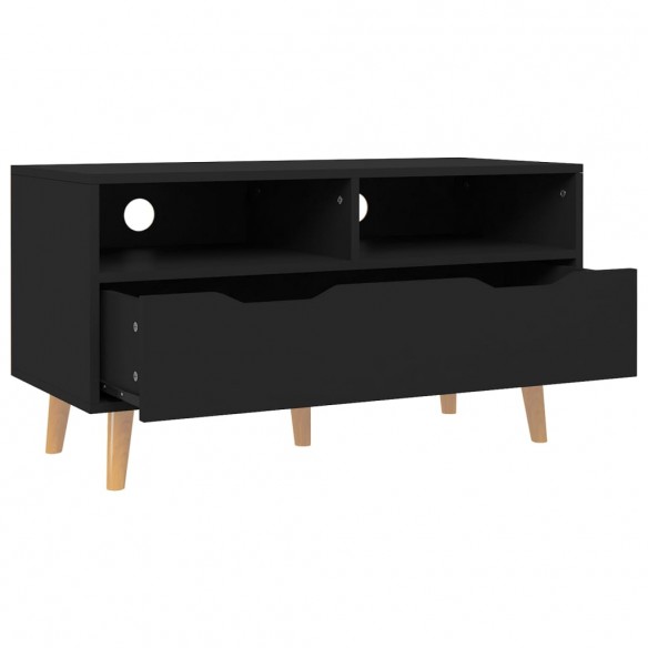 Meuble TV noir 90x40x48,5 cm bois d'ingénierie