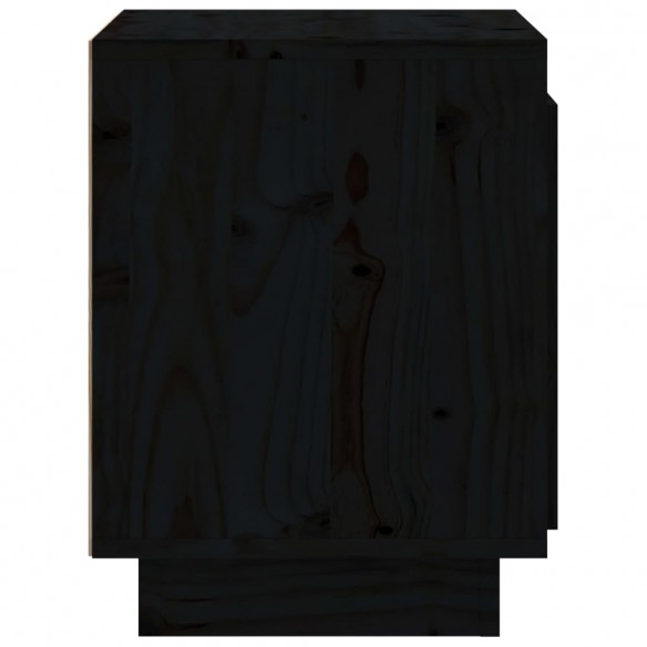 Tables de chevet 2 pcs Noir 40x30x40 cm Bois de pin solide