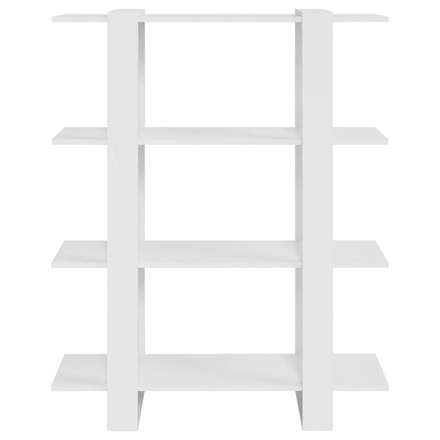 Bibliothèque/Séparateur de pièce Blanc brillant 100x30x123,5 cm Bibliothèque/Séparateur de pièce Blanc brillant 100x30x123,5 cm