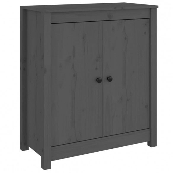 Buffet Gris 70x35x80 cm Bois massif de pin