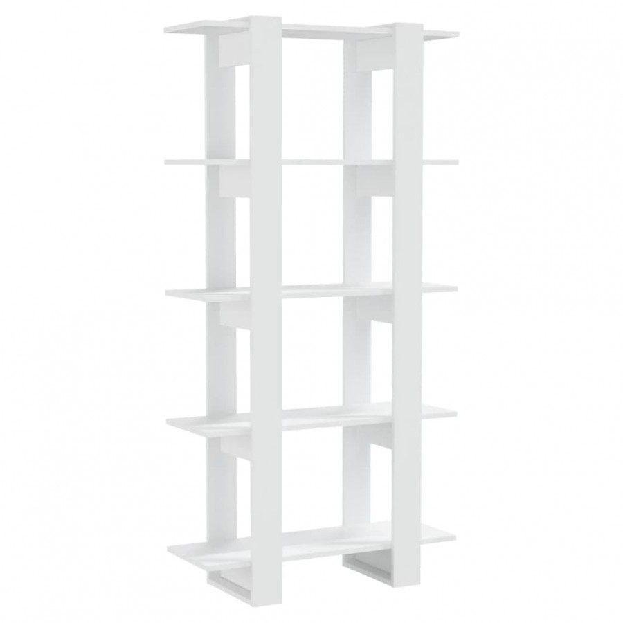 Bibliothèque/Séparateur de pièce Blanc 80x30x160 cm Aggloméré