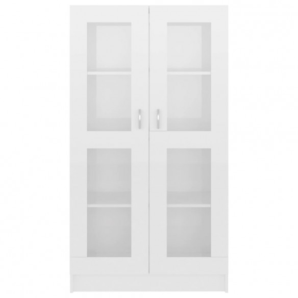Armoire à vitrine Blanc brillant 82,5x30,5x150 cm Aggloméré