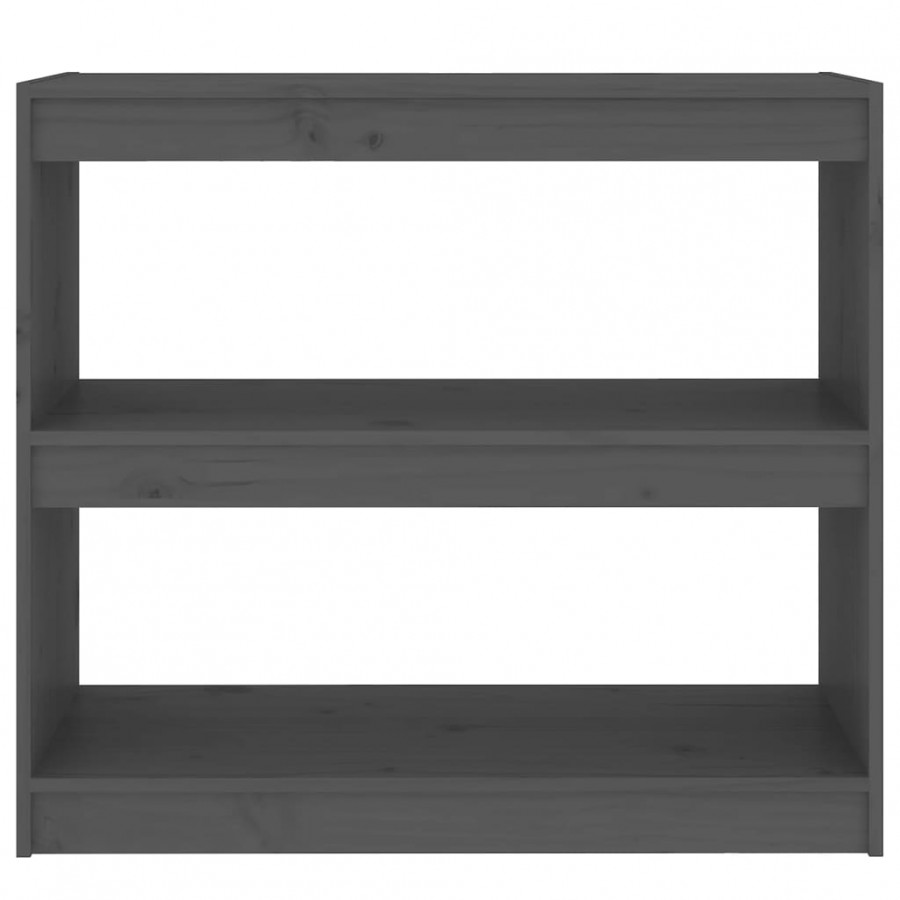 Bibliothèque/Séparateur de pièce Gris 80x30x71,5 cm Pin solide Bibliothèque/Séparateur de pièce Gris 80x30x71,5 cm Pin solide