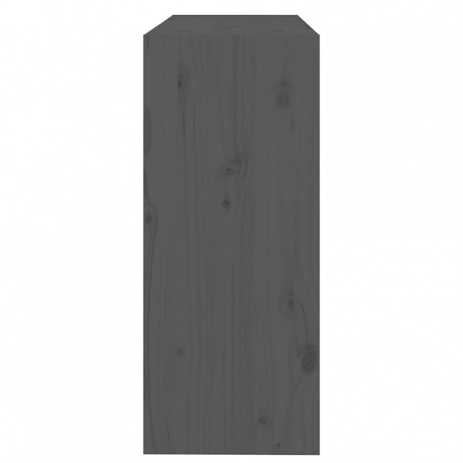 Bibliothèque/Séparateur de pièce Gris 80x30x71,5 cm Pin solide Bibliothèque/Séparateur de pièce Gris 80x30x71,5 cm Pin solide