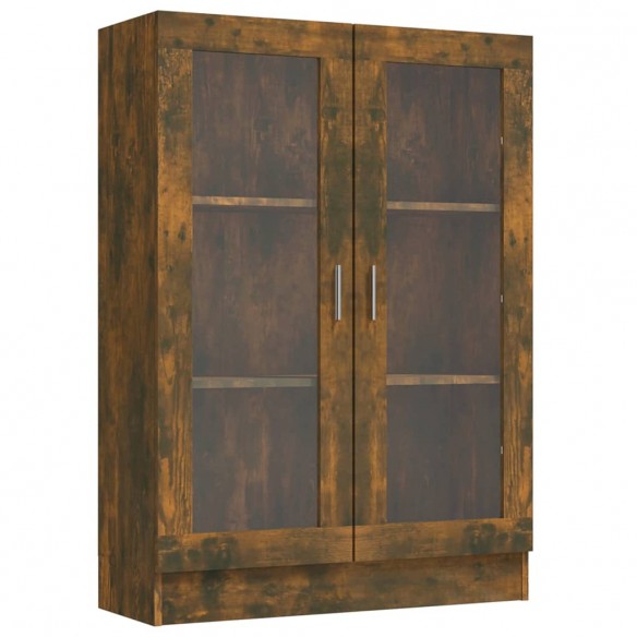 Armoire à vitrine Chêne fumé 82,5x30,5x115 cm Bois d'ingénierie