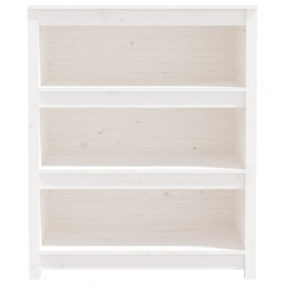 Bibliothèque Blanc 80x35x97 cm Bois de pin massif