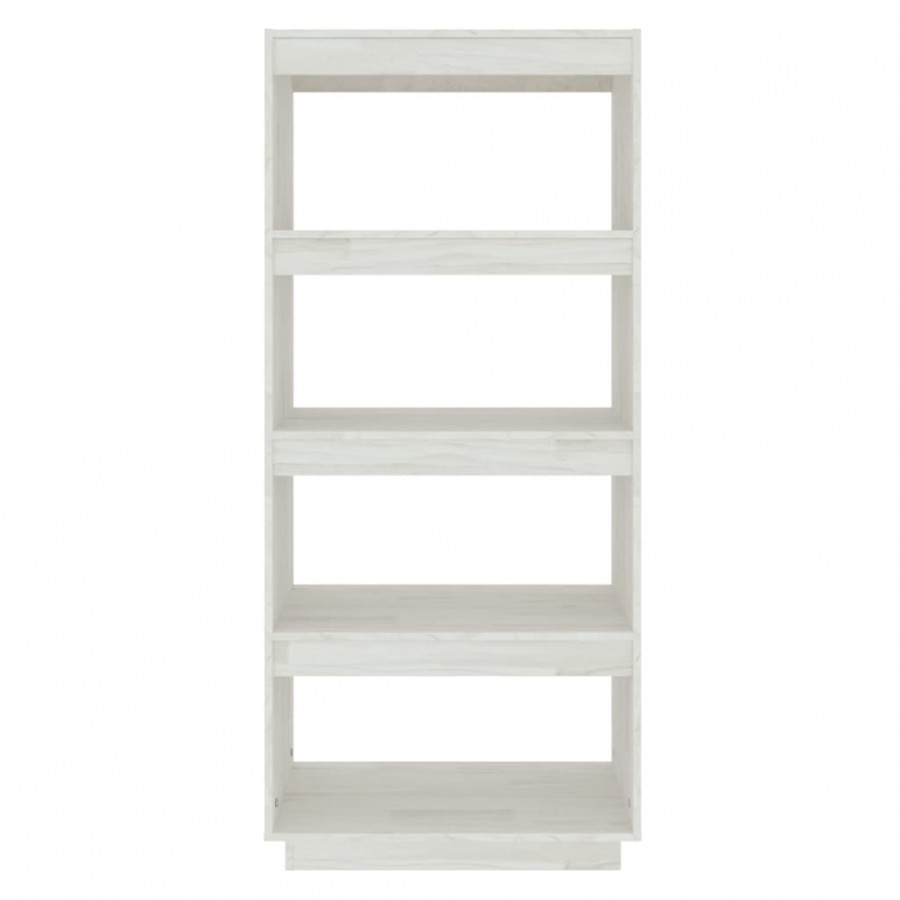 Bibliothèque/Séparateur de pièce Blanc 60x35x135 cm Pin massif