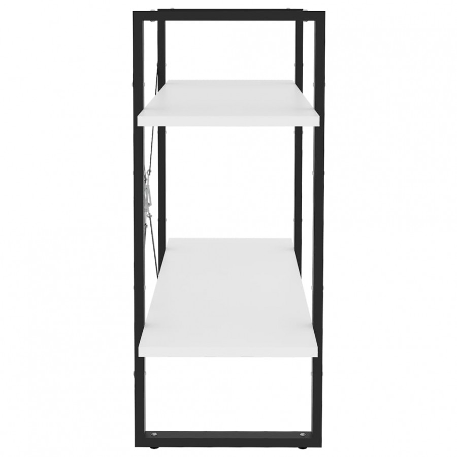 Bibliothèque à 2 niveaux Blanc 80x30x70 cm Aggloméré