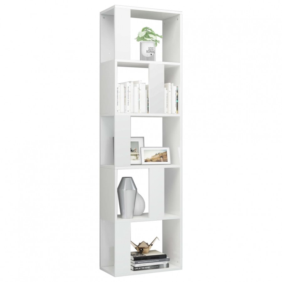 Bibliothèque/Séparateur de pièce Blanc brillant 45x24x159 cm