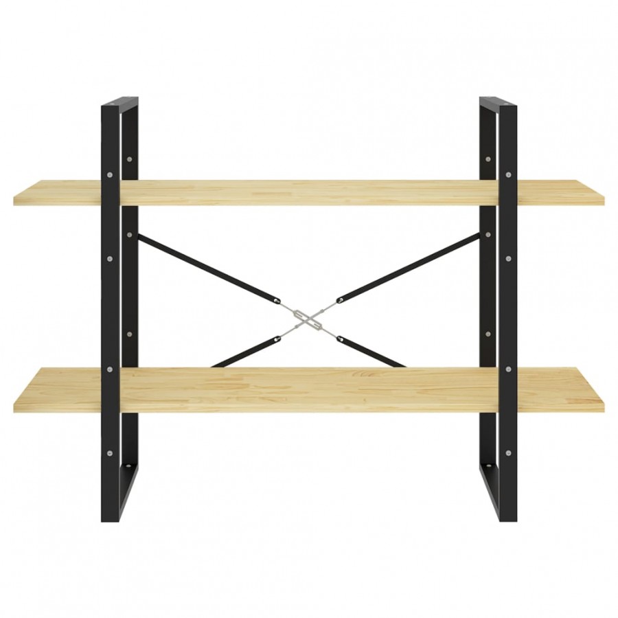 Bibliothèque à 2 niveaux 100x30x70 cm Bois de pin massif