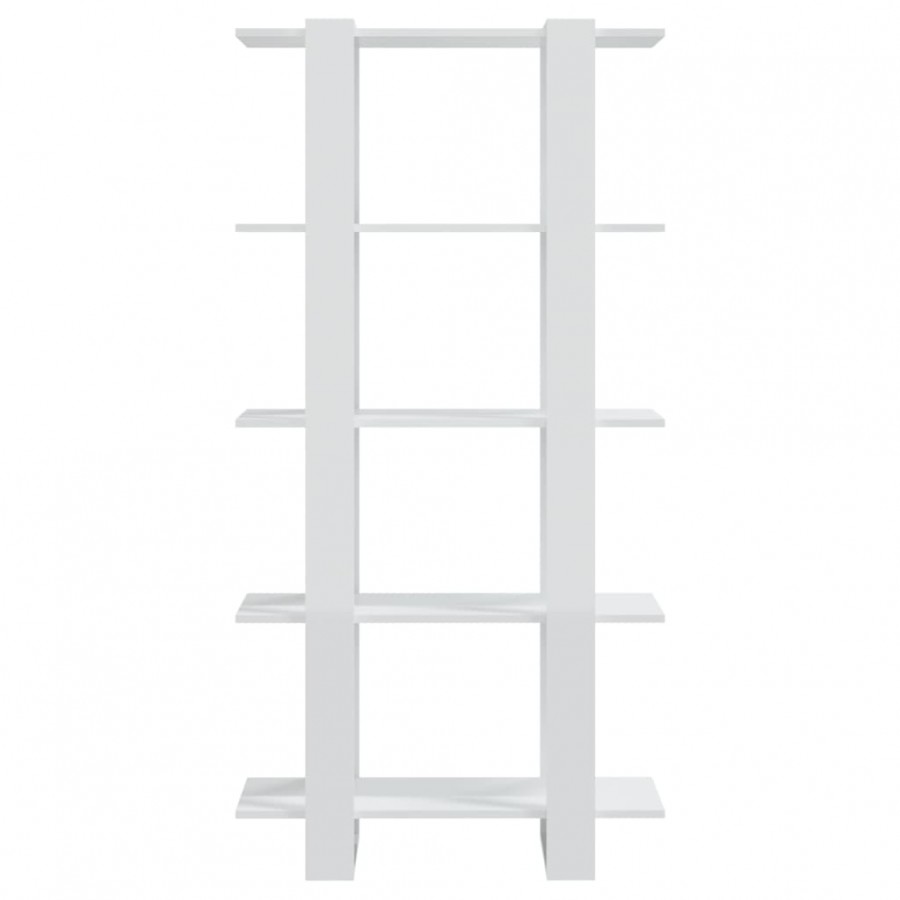 Bibliothèque/Séparateur de pièce Blanc brillant 80x30x160 cm