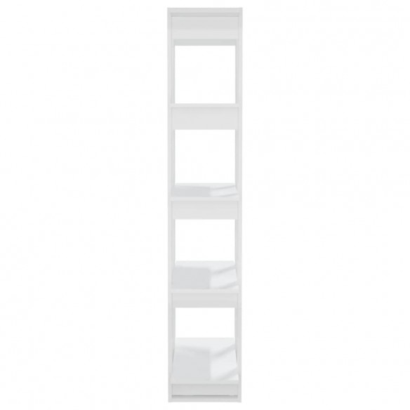 Bibliothèque/Séparateur de pièce Blanc brillant 80x30x160 cm