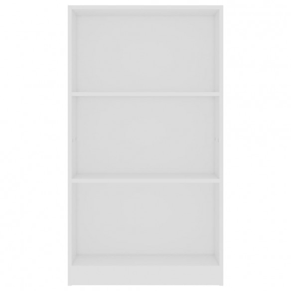 Bibliothèque 3 niveaux Blanc 60x24x109 cm Bois d'ingénierie