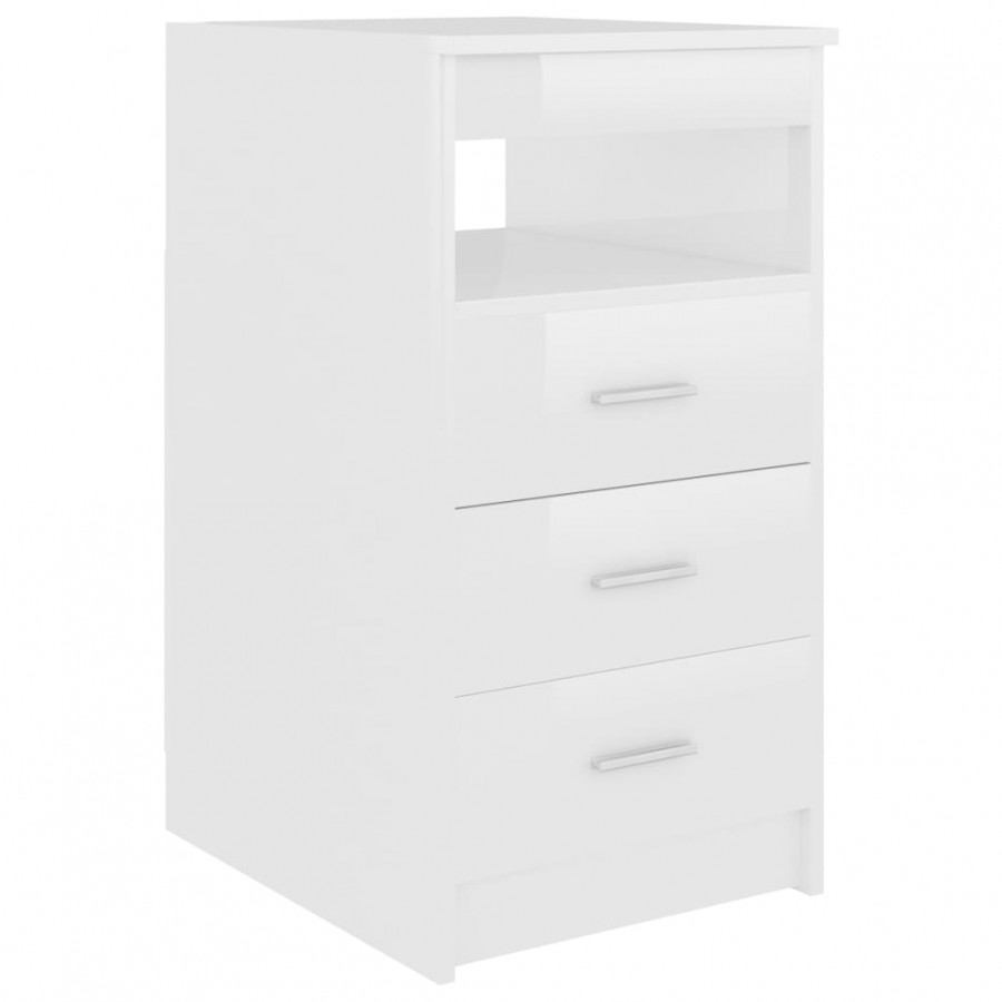 Bureau Blanc brillant 140x50x76 cm Aggloméré