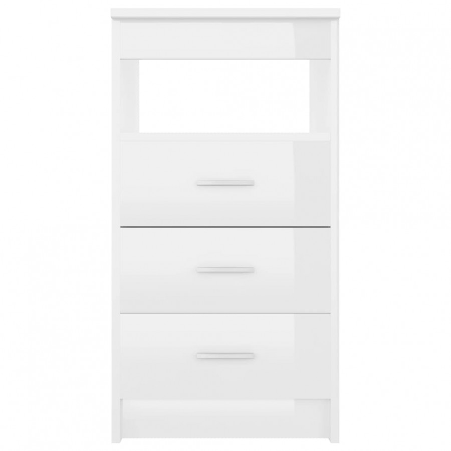 Bureau Blanc brillant 140x50x76 cm Aggloméré