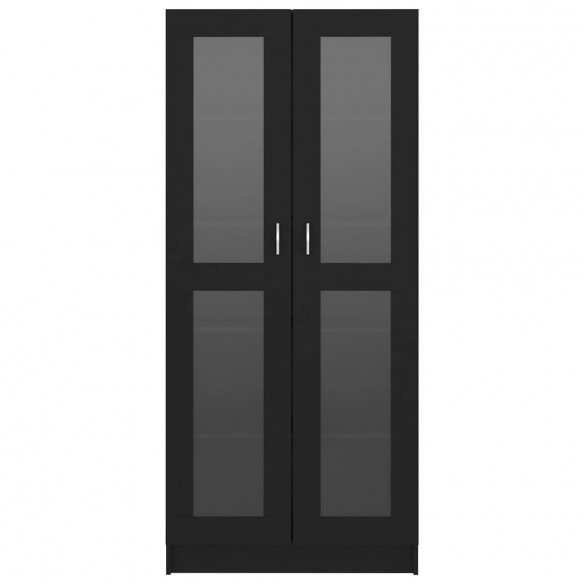 Armoire à vitrine Noir 82,5x30,5x185,5 cm Aggloméré