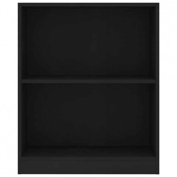 Bibliothèque Noir 60x24x74,5 cm Bois d'ingénierie