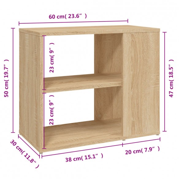 Armoire latérale Chêne sonoma 60x30x50 cm Aggloméré