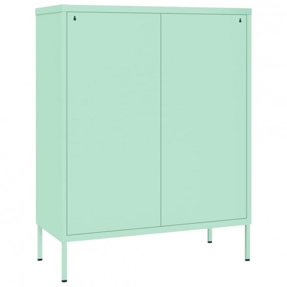 Armoire à tiroirs Vert menthe 80x35x101,5 cm Acier