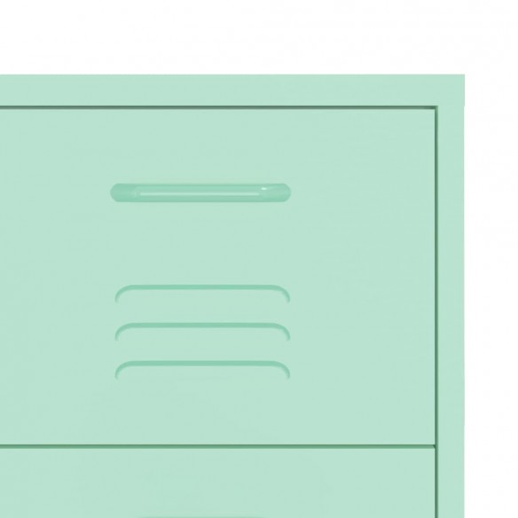Armoire à tiroirs Vert menthe 80x35x101,5 cm Acier