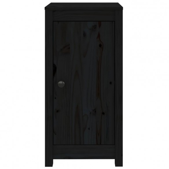 Buffet Noir 40x35x80 cm Bois massif de pin