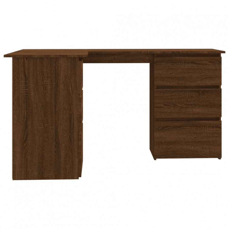 Bureau d'angle Chêne marron 145x100x76 cm 