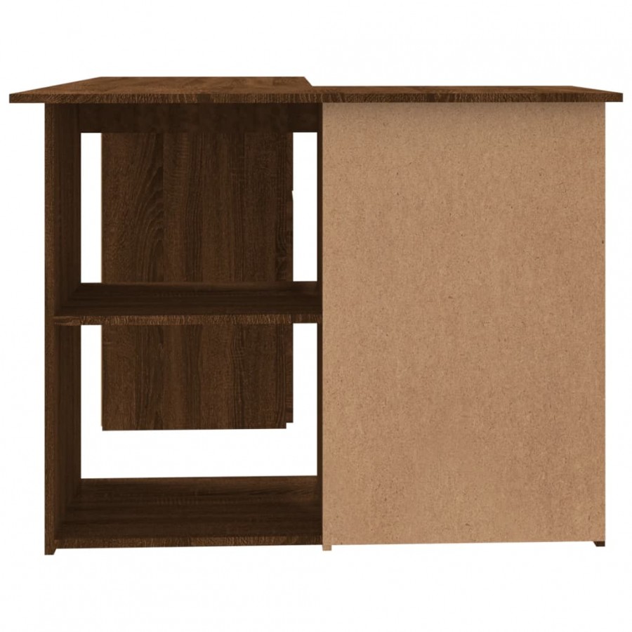 Bureau d'angle Chêne marron 145x100x76 cm 