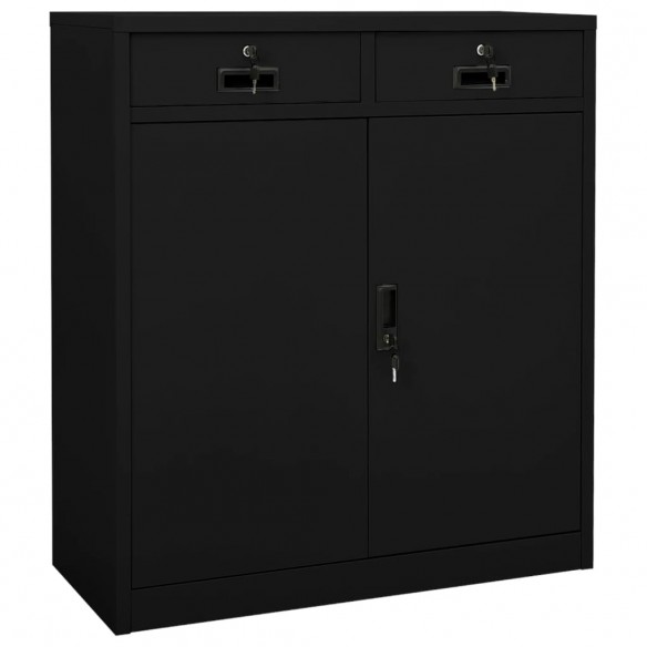 Armoire de bureau Noir 90x40x102 cm Acier