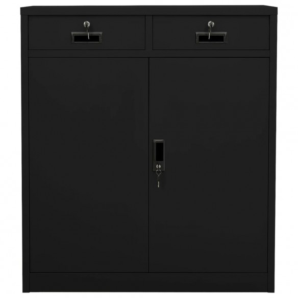 Armoire de bureau Noir 90x40x102 cm Acier