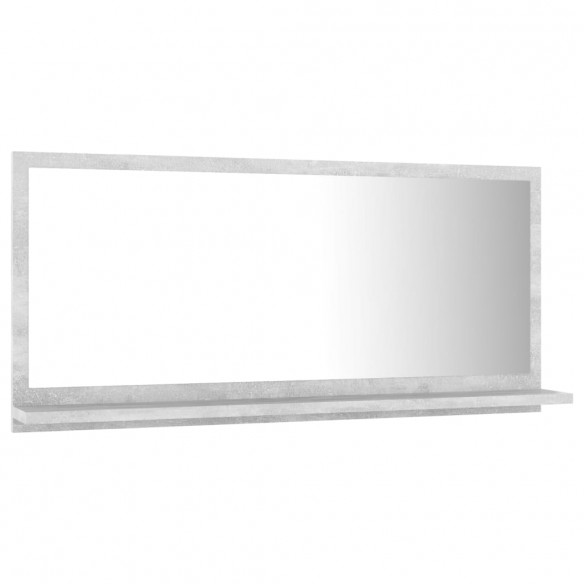 Miroir de salle de bain Gris béton 80x10,5x37 cm Aggloméré