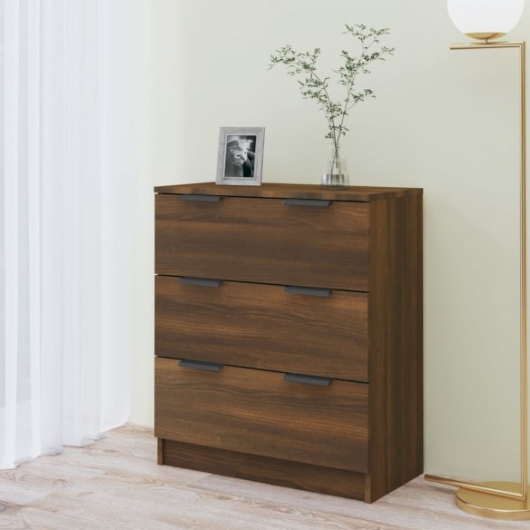 Buffet Chêne marron 60x30x70 cm Bois d'ingénierie