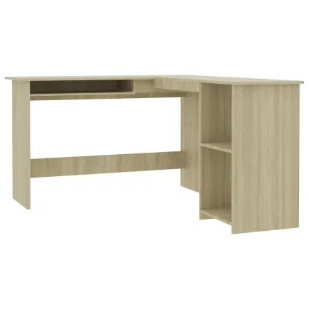 Bureau d'angle forme de L Chêne sonoma 120x140x75 cm Aggloméré 2