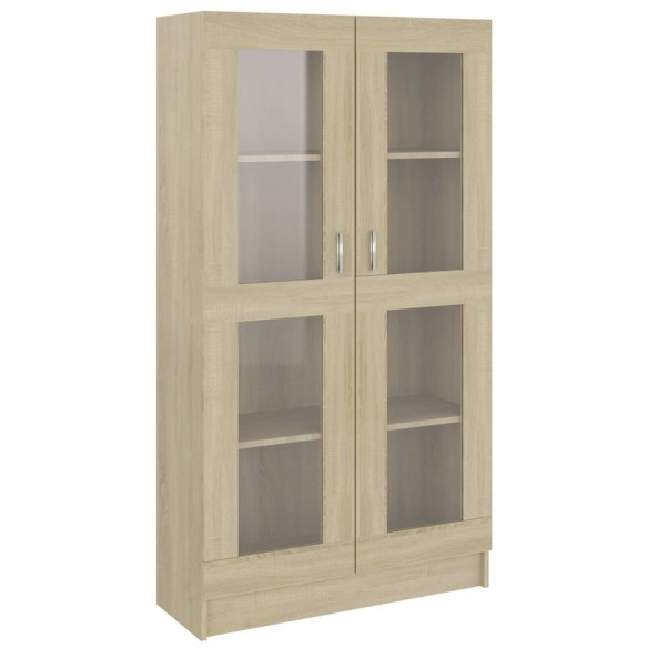 Armoire à vitrine Chêne sonoma 82,5x30,5x150 cm Aggloméré