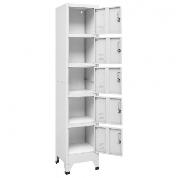 Armoire à casiers Blanc 38x40x180 cm Acier