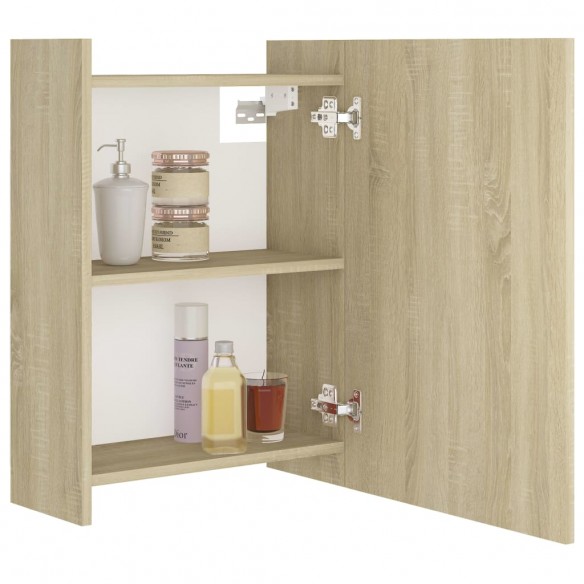 Armoire à miroir de bain Chêne sonoma 62,5x20,5x64 cm Aggloméré