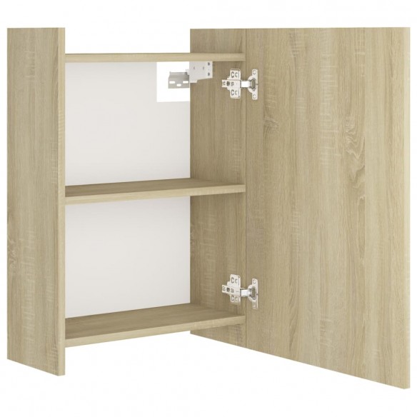 Armoire à miroir de bain Chêne sonoma 62,5x20,5x64 cm Aggloméré