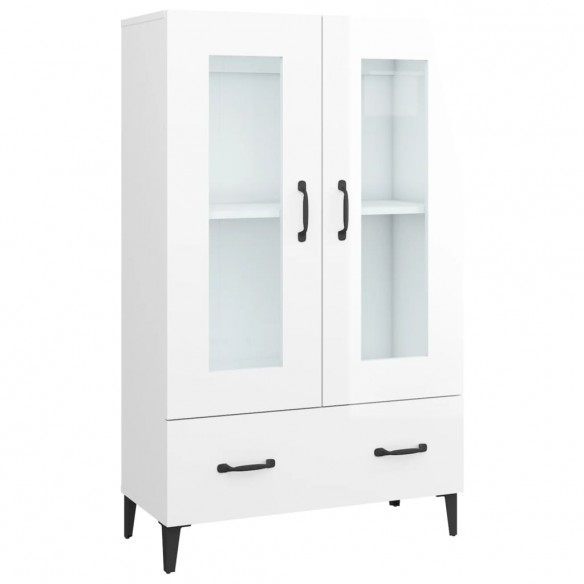 Buffet Blanc brillant 70x31x115 cm Bois d'ingénierie