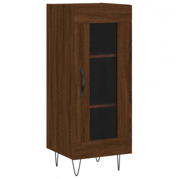 Buffet haut Chêne marron 34,5x34x180 cm Bois d'ingénierie