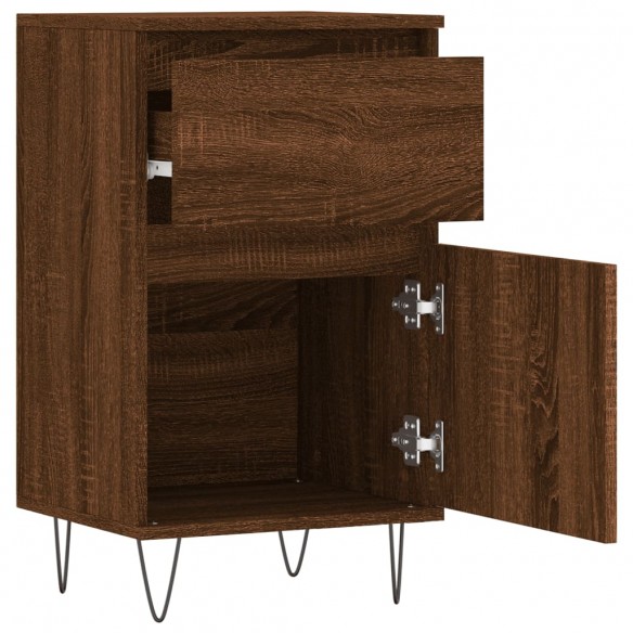 Buffet chêne marron 40x35x70 cm bois d'ingénierie